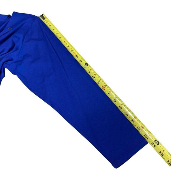 Bob Mackie V-Neck Laced Front Grommet Knit Top 2XL XXL Iris Blue Purple Relaxed - Picture 8 of 9